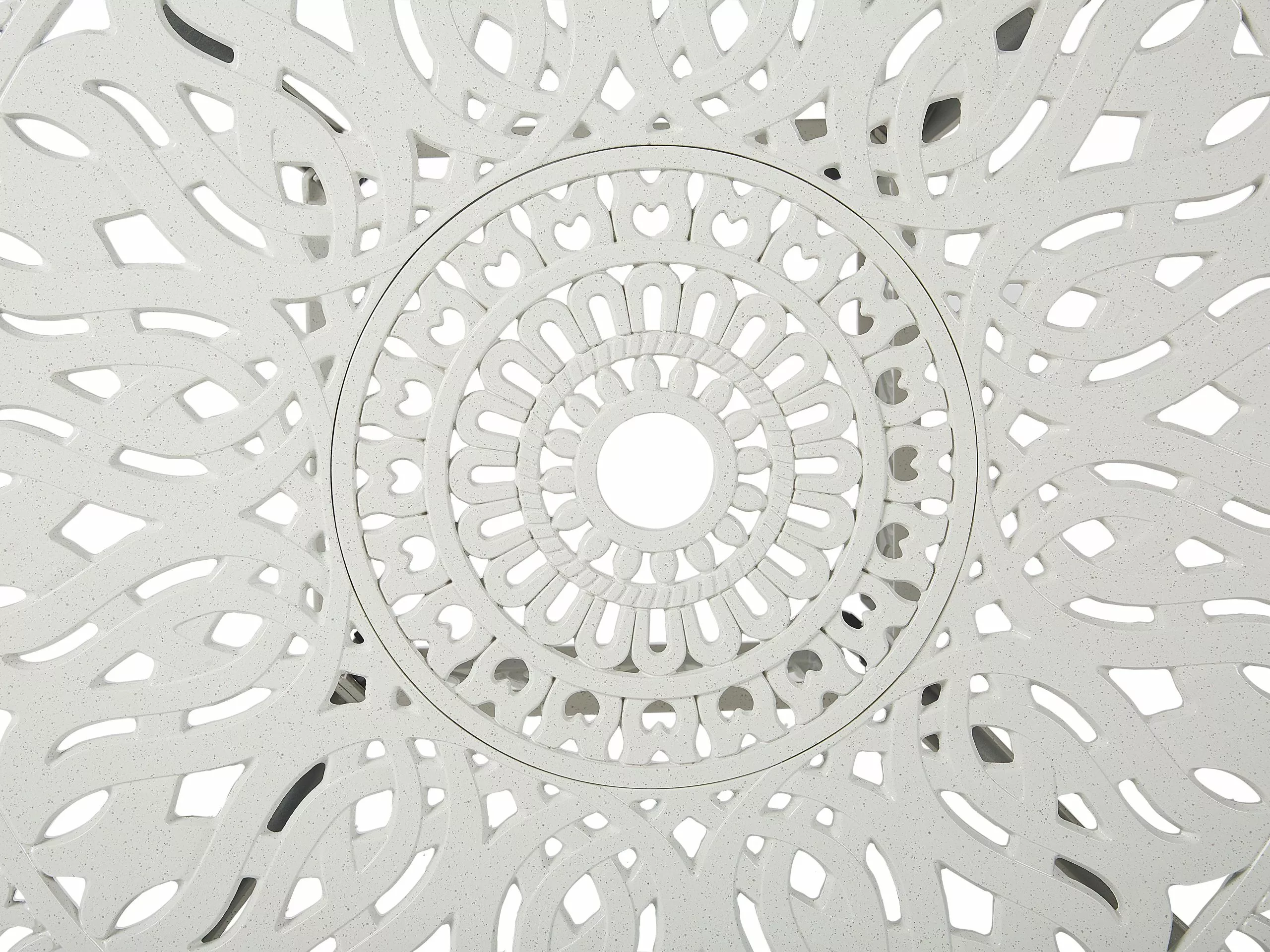 Beliani Puutarhapöytä ⌀ 90 Cm Valkoinen ANCONA 6 Beliani Puutarhapöytä ⌀ 90 Cm Valkoinen ANCONA - Image 4