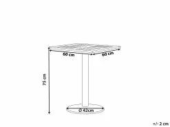 Beliani Puutarhapöytä Vaalea Puu/musta 60 Cm PALMI -Beliani-myymälä undef src sa picid 809058 type whitesh image