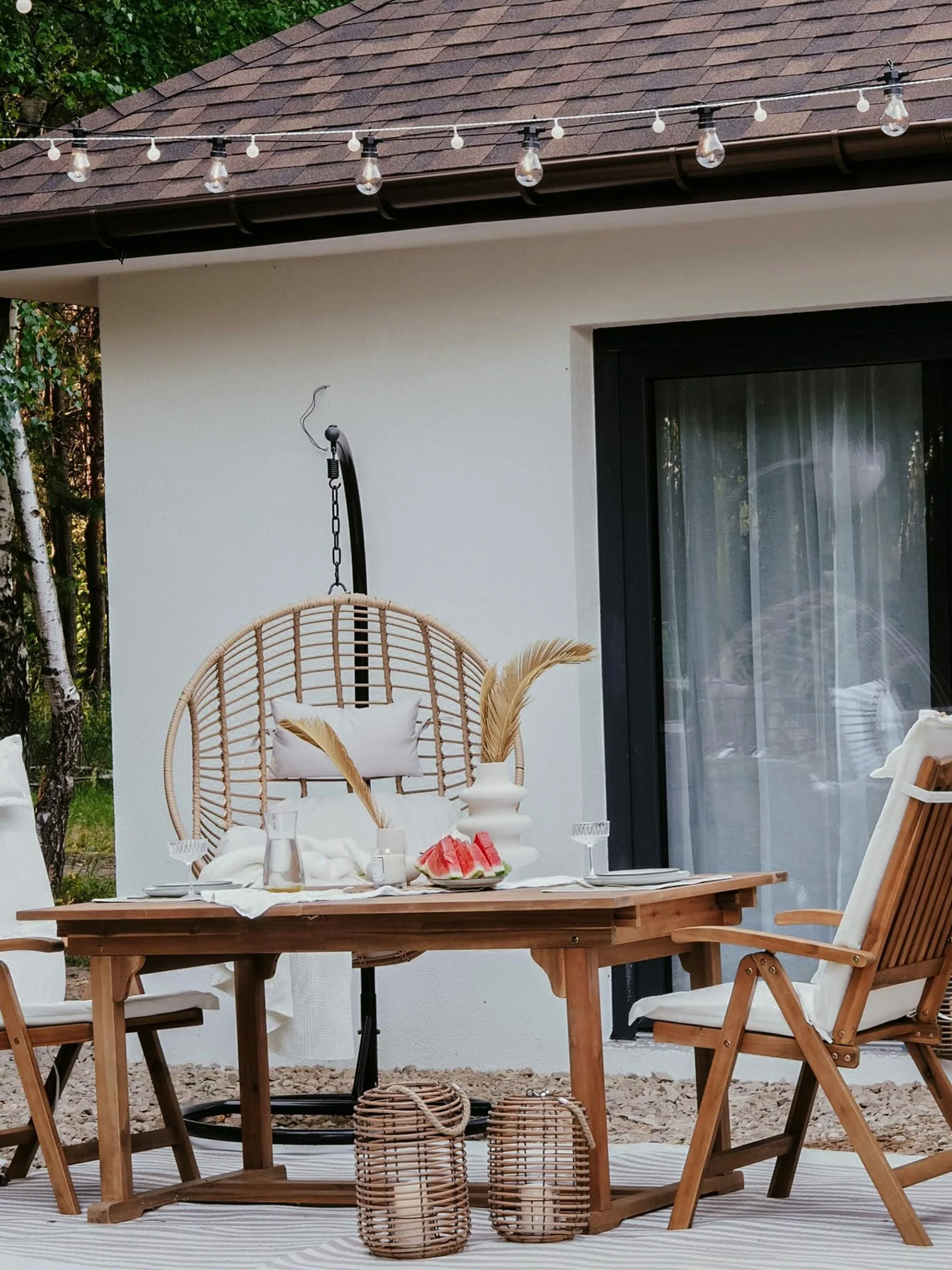 Beliani Rottinkinen Riipputuoli Jalustalla Puunvärinen ASPIO 12 Beliani Rottinkinen Riipputuoli Jalustalla Puunvärinen ASPIO - Image 10