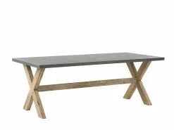 Beliani 6-istuttava Ulkoruokailuryhmä Kuitusementti Musta/harmaa OLBIA -Beliani-myymälä undef src sa picid 809478 type whitesh image