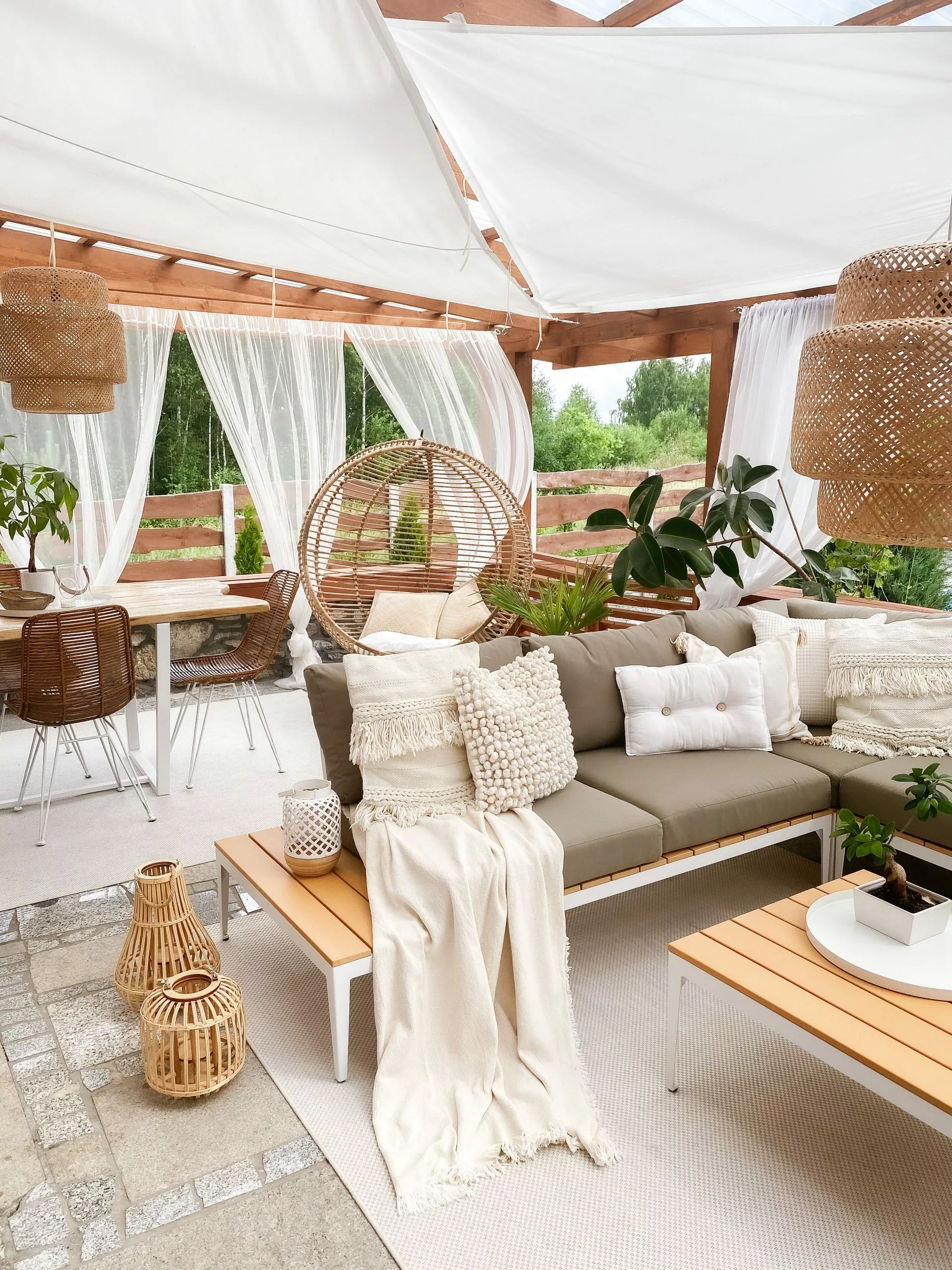 Beliani Puutarhasohva Ja Sohvapöytä POSITANO - Image 10