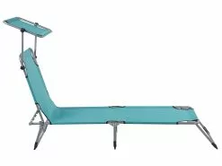 Beliani Turkoosi Teräksinen Aurinkotuoli Katoksella FOLIGNO -Beliani-myymälä undef src sa picid 809981 type whitesh image