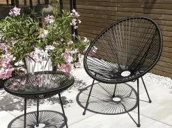 Beliani Kalustesetti Musta Pöytä Ja 2 Tuolia ACAPULCO II -Beliani-myymälä undef src sa picid 811104 type whitesh image