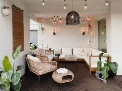 Beliani 5-istuttava Ulkosohvaryhmä Akasiapuu Vasenk. Valkoinen MARETTIMO -Beliani-myymälä undef src sa picid 811306 type whitesh image 2