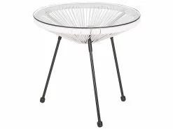 Beliani Parvekekalustesetti Valkoinen ACAPULCO II 18 Beliani Parvekekalustesetti Valkoinen ACAPULCO II -Beliani-myymälä undef src sa picid 811583 type whitesh image