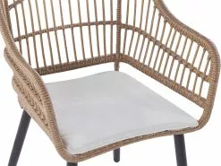 Beliani 6-istuttava Ulkoruokailuryhmä Polyrottinki Beige ALIANO II -Beliani-myymälä undef src sa picid 812459 type whitesh image