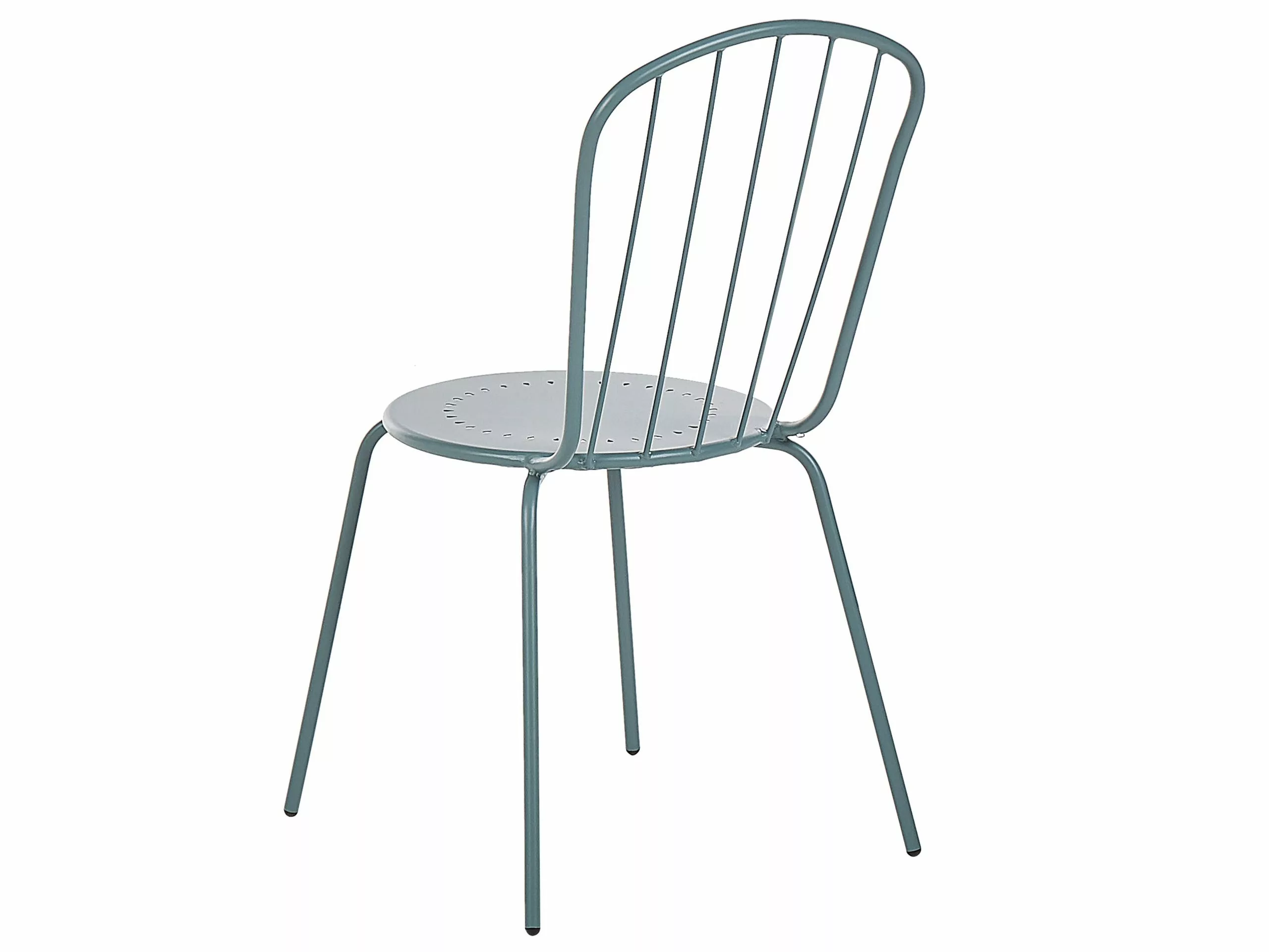 Beliani Puutarhatuoli 8 Kpl Metallinen Vaaleansininen CALVI - Image 6