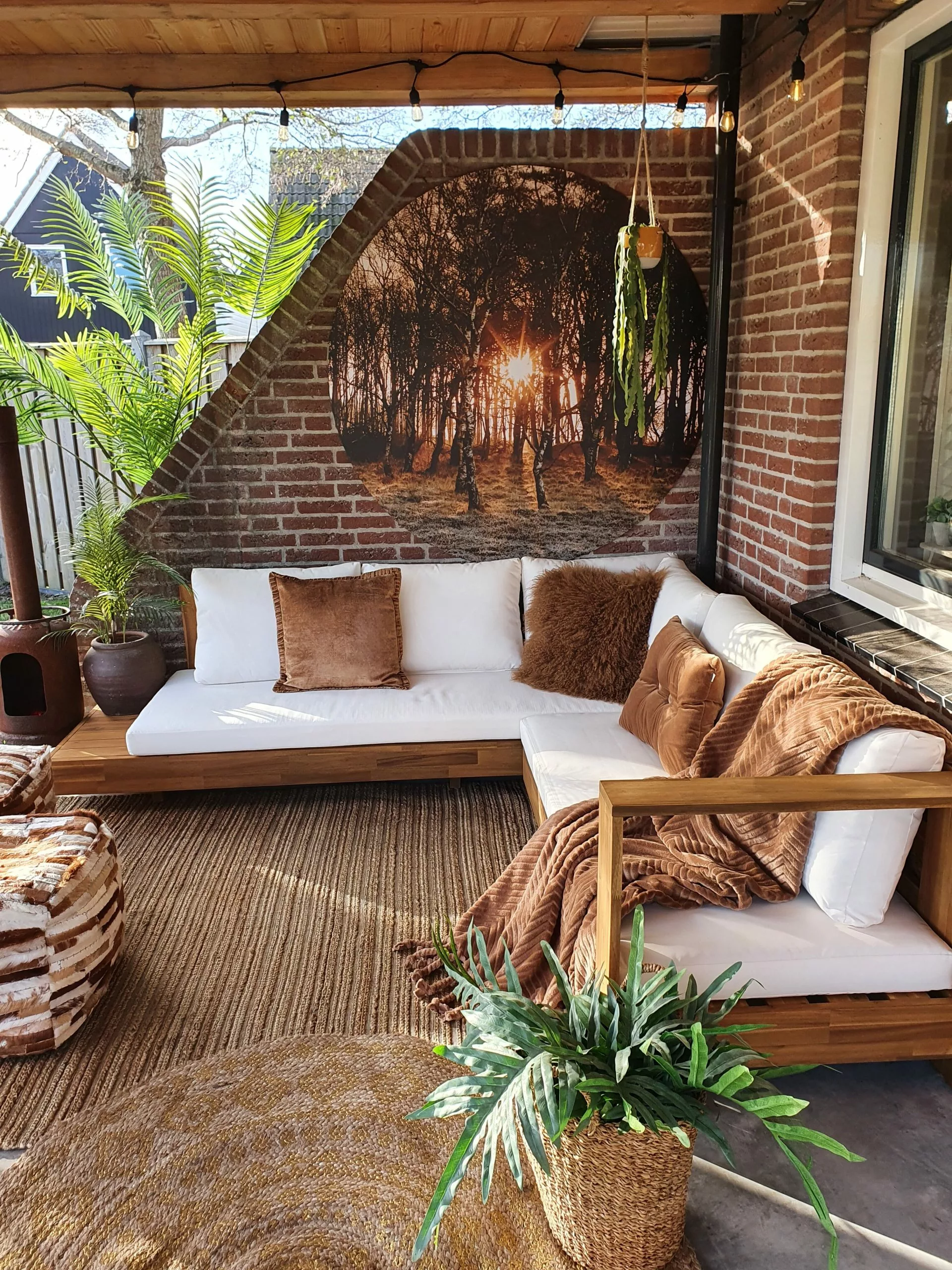 Beliani 5-istuttava Ulkosohvaryhmä Akasiapuu Vasenk. Valkoinen MARETTIMO - Image 6