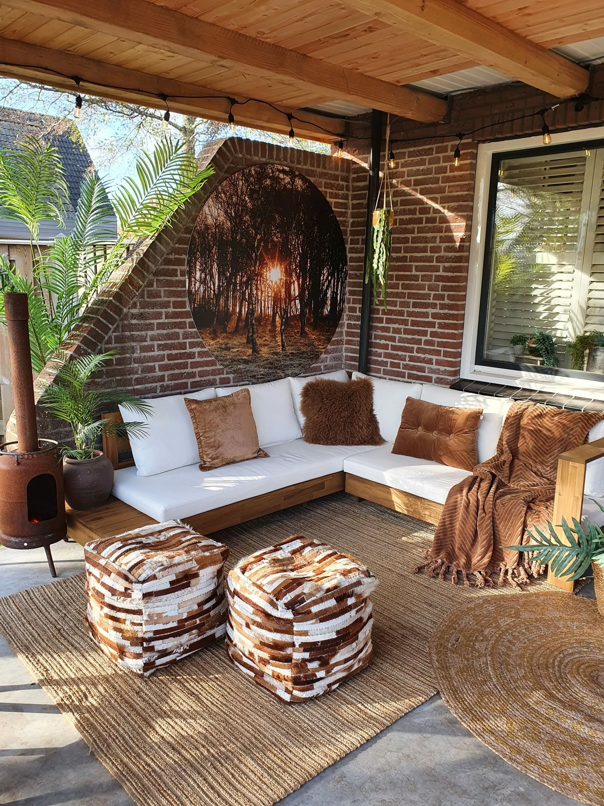 Beliani 5-istuttava Ulkosohvaryhmä Akasiapuu Vasenk. Valkoinen MARETTIMO - Image 7