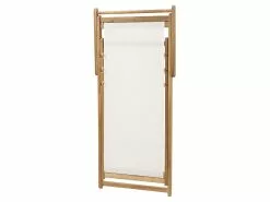 Beliani Vaalea Akaasiapuinen Aurinkotuoli Oliivikuvioisella Kankaalla 2 Kpl ANZIO -Beliani-myymälä undef src sa picid 819530 type whitesh image