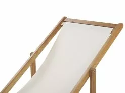 Beliani Vaalea Akaasiapuinen Aurinkotuoli Monivärisellä Lehtikukkakuviokankaalla 2 Kpl ANZIO -Beliani-myymälä undef src sa picid 819550 type whitesh image