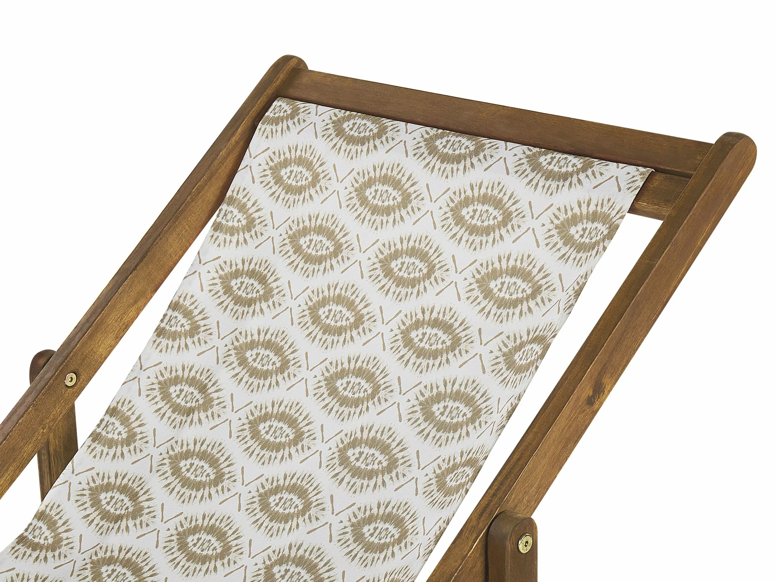 Beliani Aurinkotuoli Akasiapuu Vaalea Puu/beige 2 Kpl ANZIO - Image 4