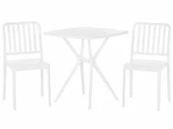 Beliani 2-istuttava Bistrosetti Valkoinen SERSALE