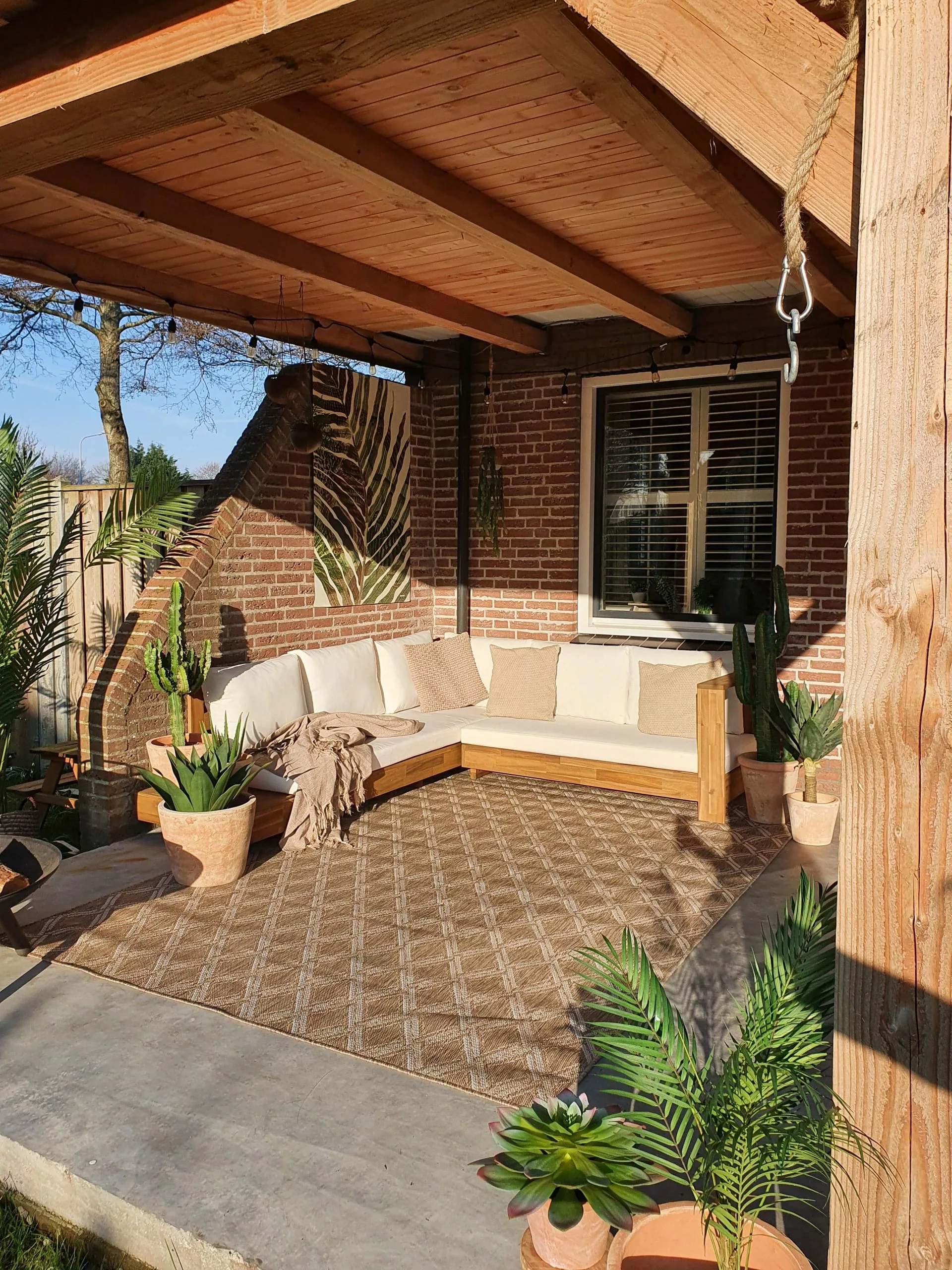 Beliani 5-istuttava Ulkosohvaryhmä Akasiapuu Vasenk. Valkoinen MARETTIMO - Image 9