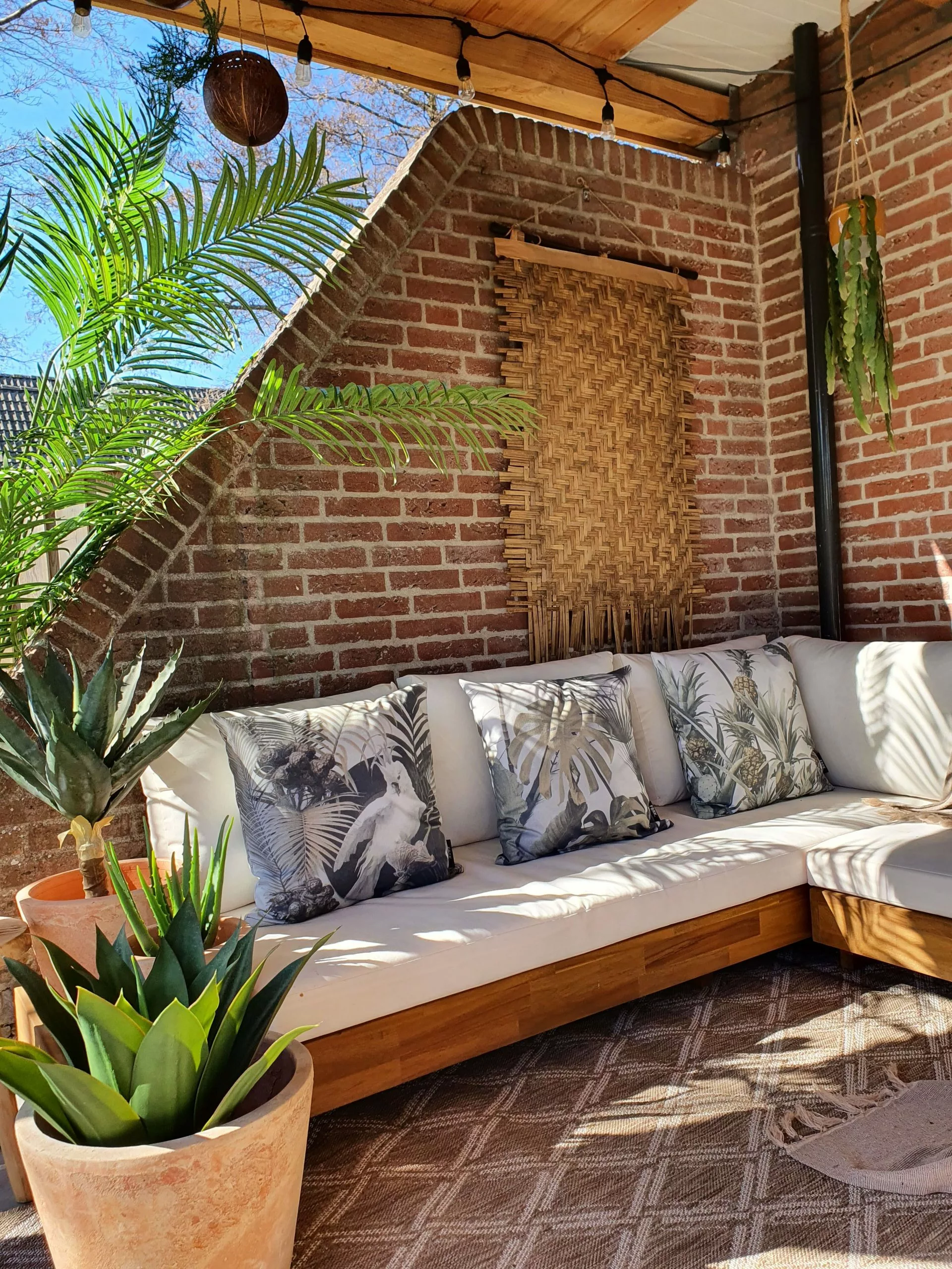 Beliani 5-istuttava Ulkosohvaryhmä Akasiapuu Vasenk. Valkoinen MARETTIMO - Image 10