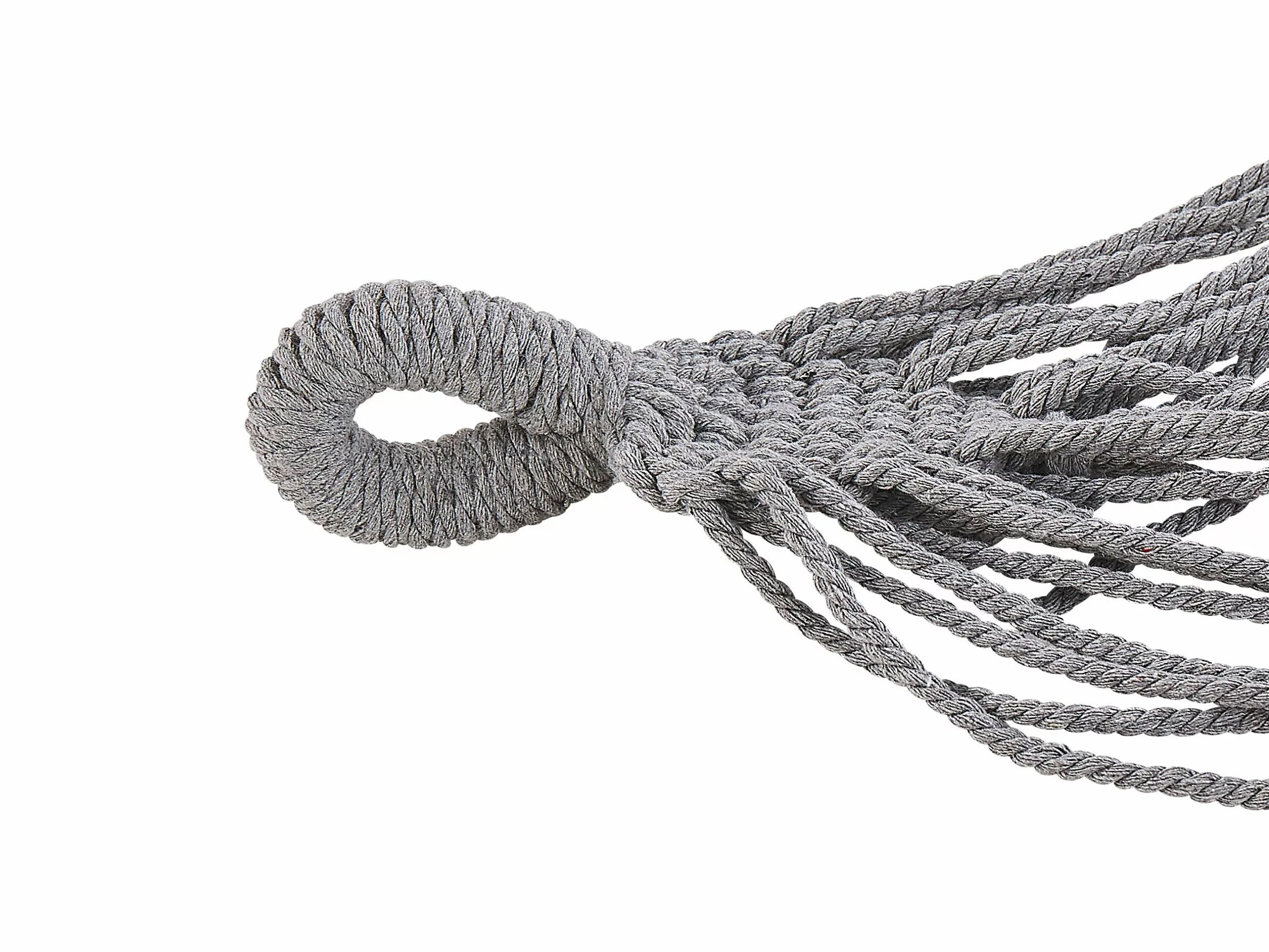 Beliani Riippumatto Puutarhaan Puuvillaa Vaaleanharmaa ROCCA - Image 3