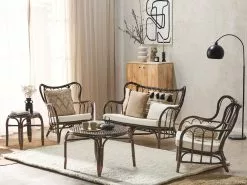 Beliani 4-istuttava Ulkosohvaryhmä Rottinki Tummanruskea BRINDISI -Beliani-myymälä undef src sa picid 821607 type whitesh image