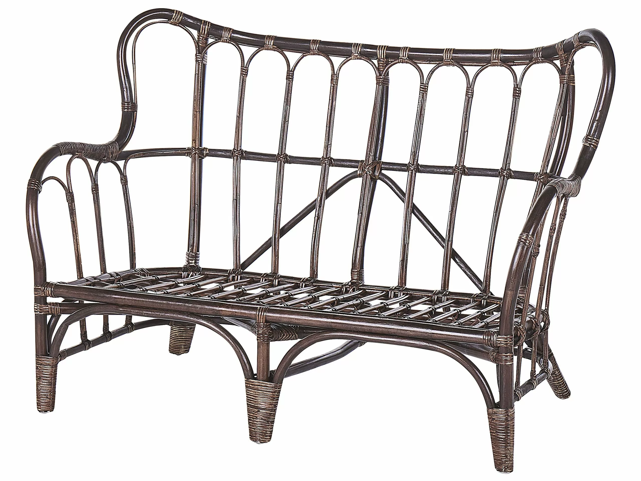 Beliani 4-istuttava Ulkosohvaryhmä Rottinki Tummanruskea BRINDISI - Image 8