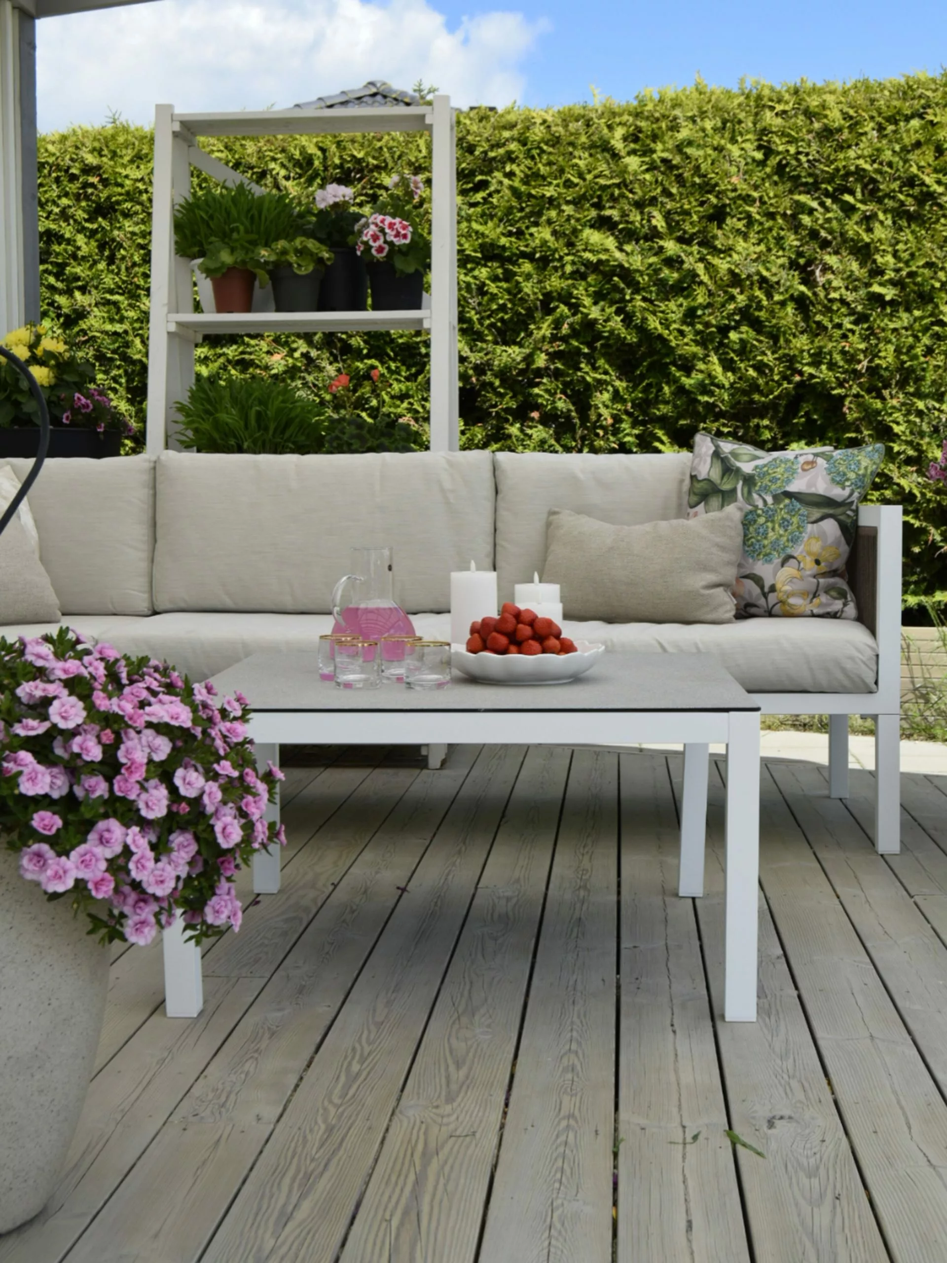 Beliani 4-istuttava Ulkosohvaryhmä Alumiini Vasenk. Valkoinen/ruskea BORELLO 5 Beliani 4-istuttava Ulkosohvaryhmä Alumiini Vasenk. Valkoinen/ruskea BORELLO - Image 3