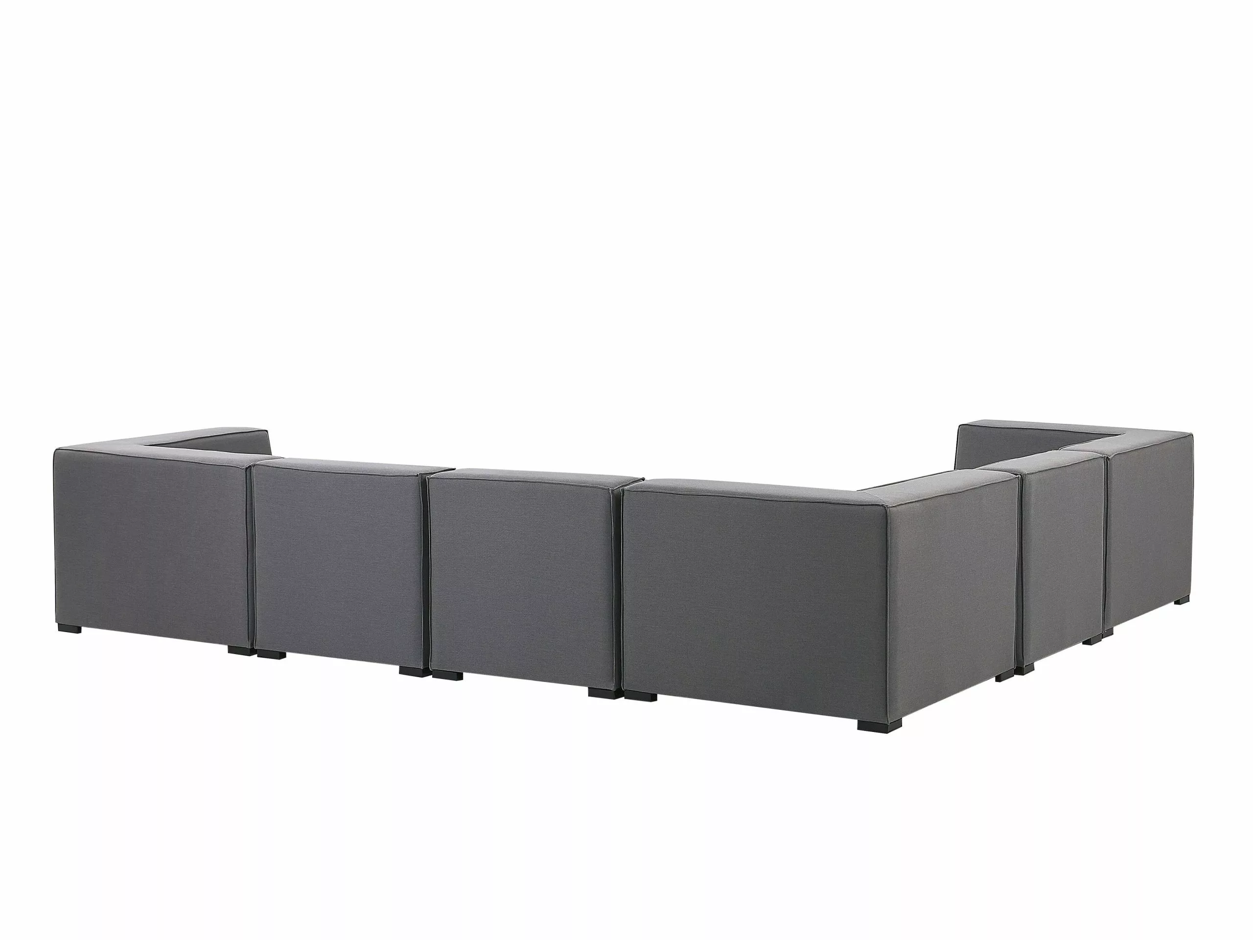 Beliani 7-istuttava Ulkosohva Kangas Oikeak. Harmaa AREZZO - Image 7