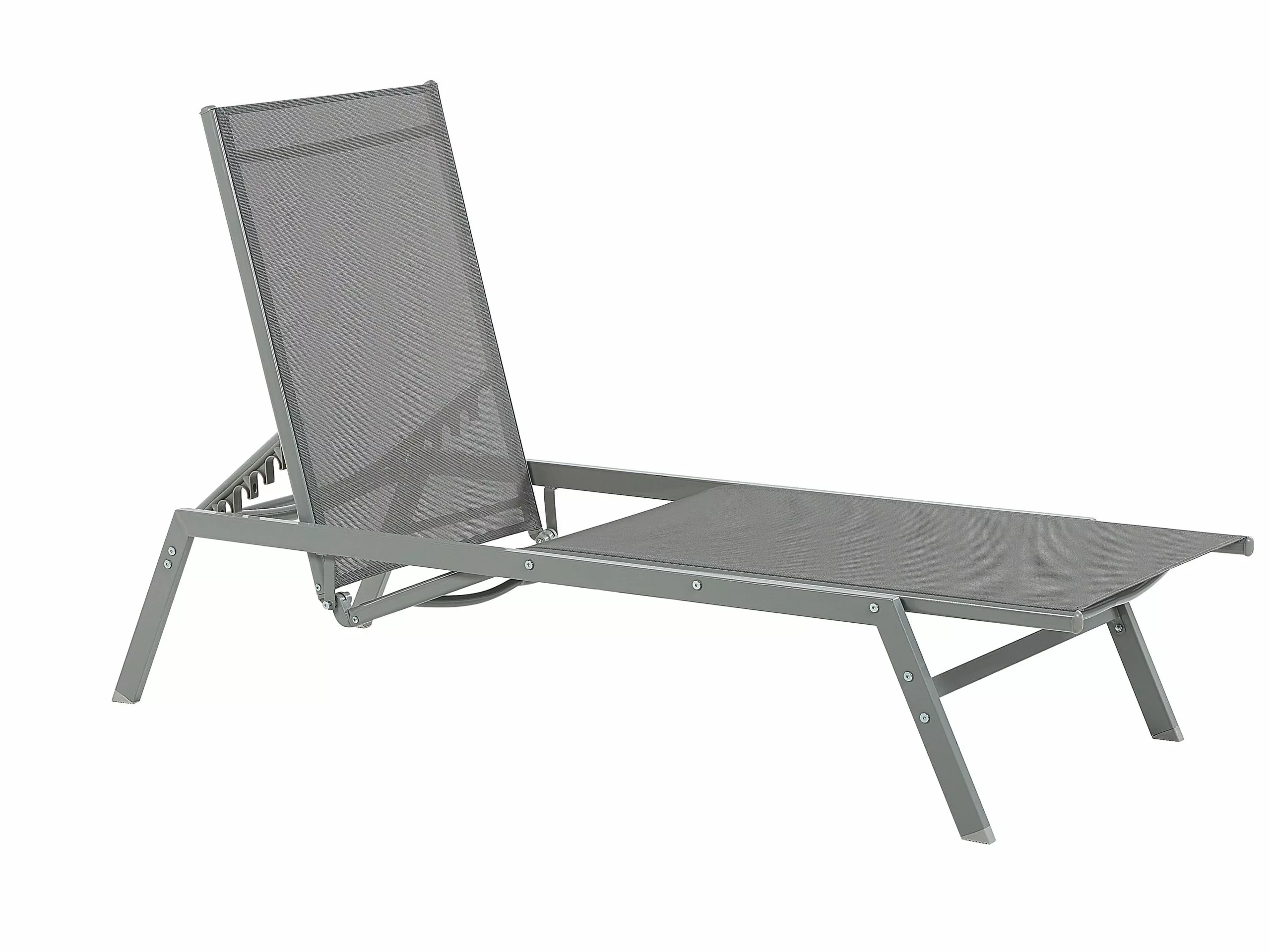 Beliani Harmaa Teräksinen Aurinkotuoli VERNAZZA 7 Beliani Harmaa Teräksinen Aurinkotuoli VERNAZZA - Image 5