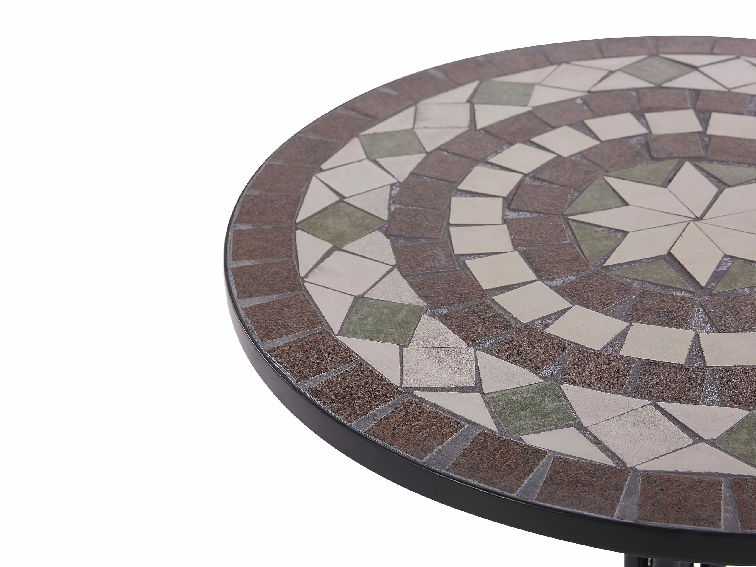 Beliani Musta Rautainen Puutarhapöytä ø 60 Cm CARIATI - Image 3