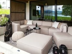 Beliani 7-istuttava Ulkosohva Kangas Oikeak. Beige AREZZO -Beliani-myymälä undef src sa picid 826861 type whitesh image