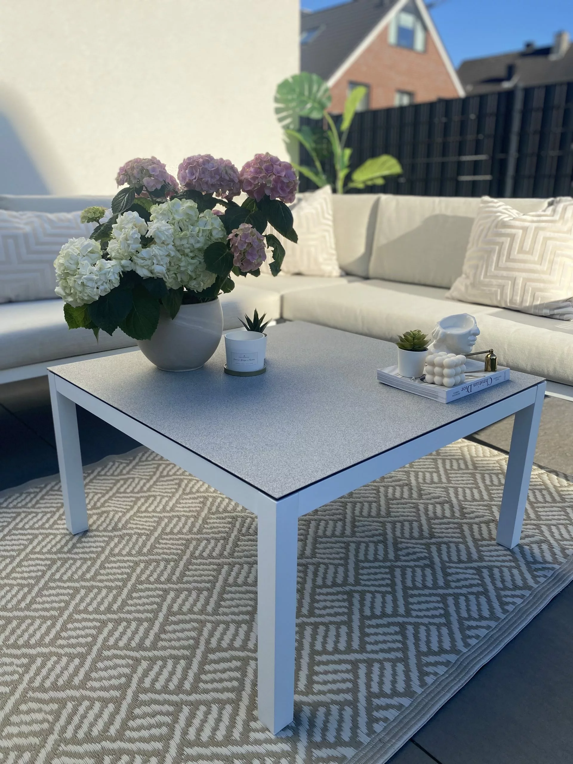 Beliani 4-istuttava Ulkosohvaryhmä Alumiini Vasenk. Valkoinen/ruskea BORELLO 8 Beliani 4-istuttava Ulkosohvaryhmä Alumiini Vasenk. Valkoinen/ruskea BORELLO - Image 6