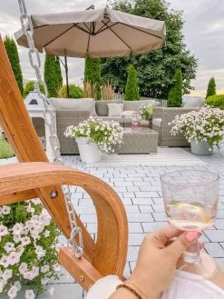 Beliani 6-istuttava Ulkosohvaryhmä Polyrottinki Vasenk. Ruskeanharmaa CONTARE -Beliani-myymälä undef src sa picid 828103 type whitesh image 1