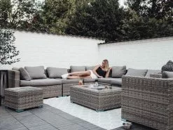 Beliani Harmaa 8-istuttava Ulkosohvaryhmä PE-rottingista XXL -Beliani-myymälä undef src sa picid 828205 type whitesh image