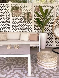 Beliani 4-istuttava Ulkosohvaryhmä Alumiini Vasenk. Valkoinen/ruskea BORELLO 20 Beliani 4-istuttava Ulkosohvaryhmä Alumiini Vasenk. Valkoinen/ruskea BORELLO -Beliani-myymälä undef src sa picid 828303 type whitesh image 2