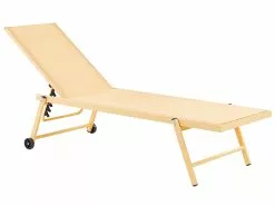 Beliani Keltainen Alumiininen Aurinkotuoli PORTOFINO