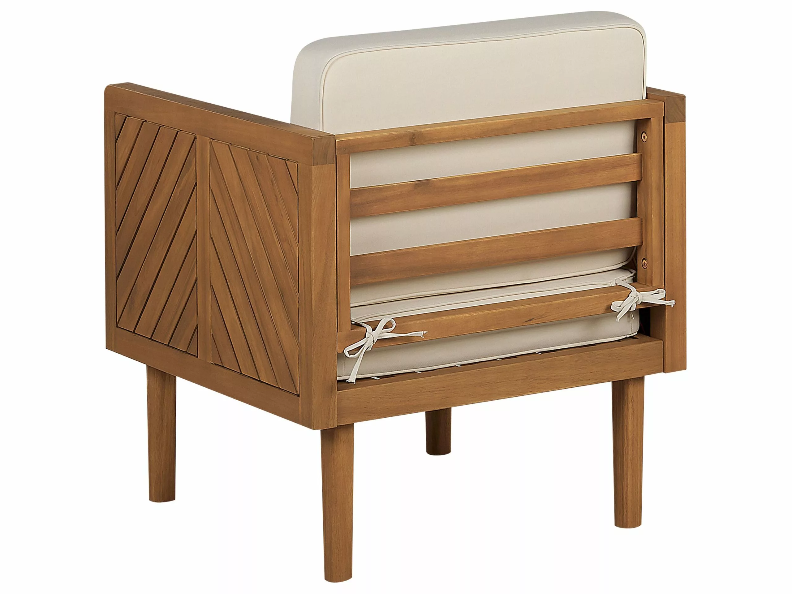 Beliani 5-istuttava Ulkosohvaryhmä Akasiapuu Valkoinen BARATTI - Image 5