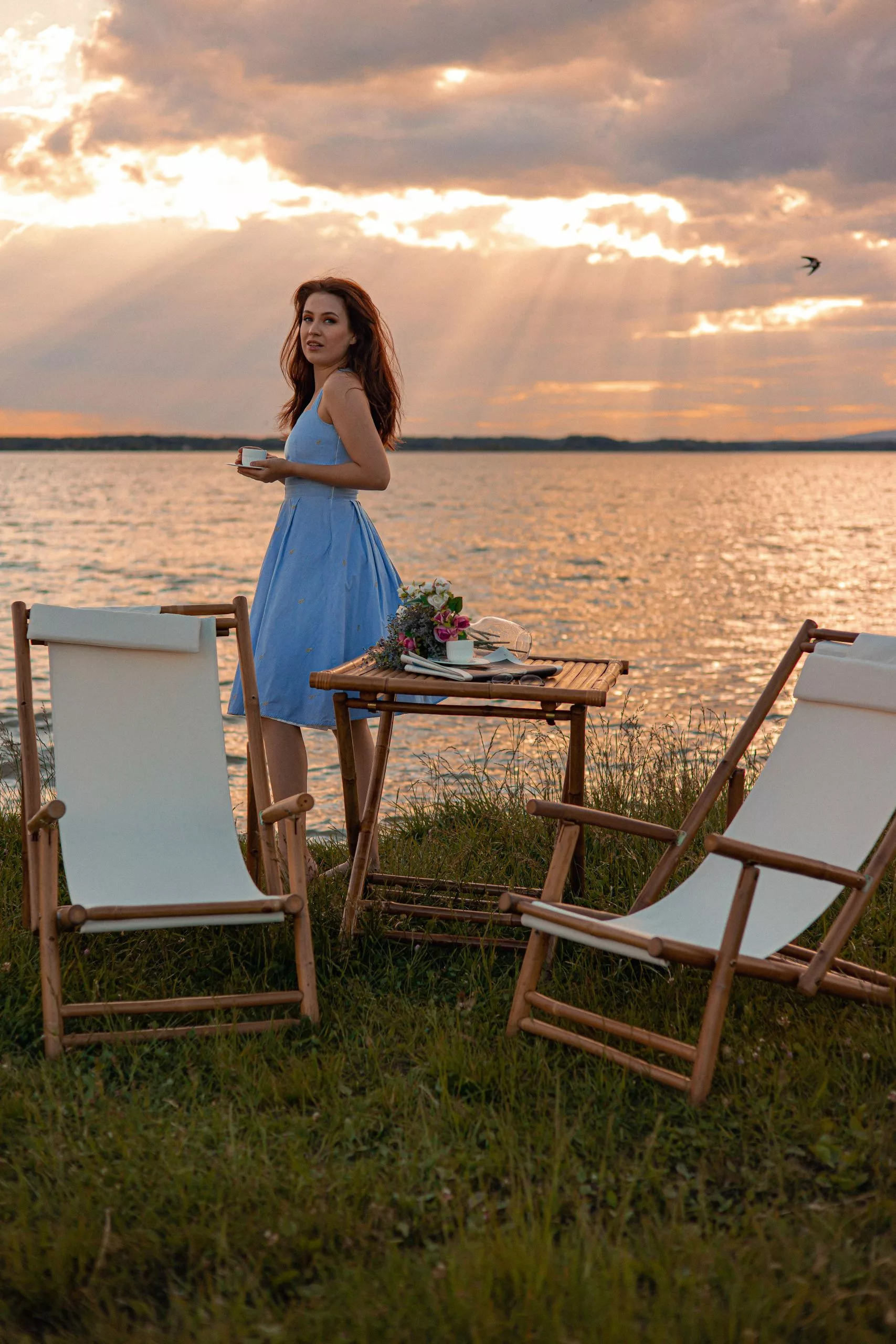 Beliani Vaalea Bambu Aurinkotuoli Luonnonvalkoisella Kankaalla 2 Kpl ATRANI - Image 6