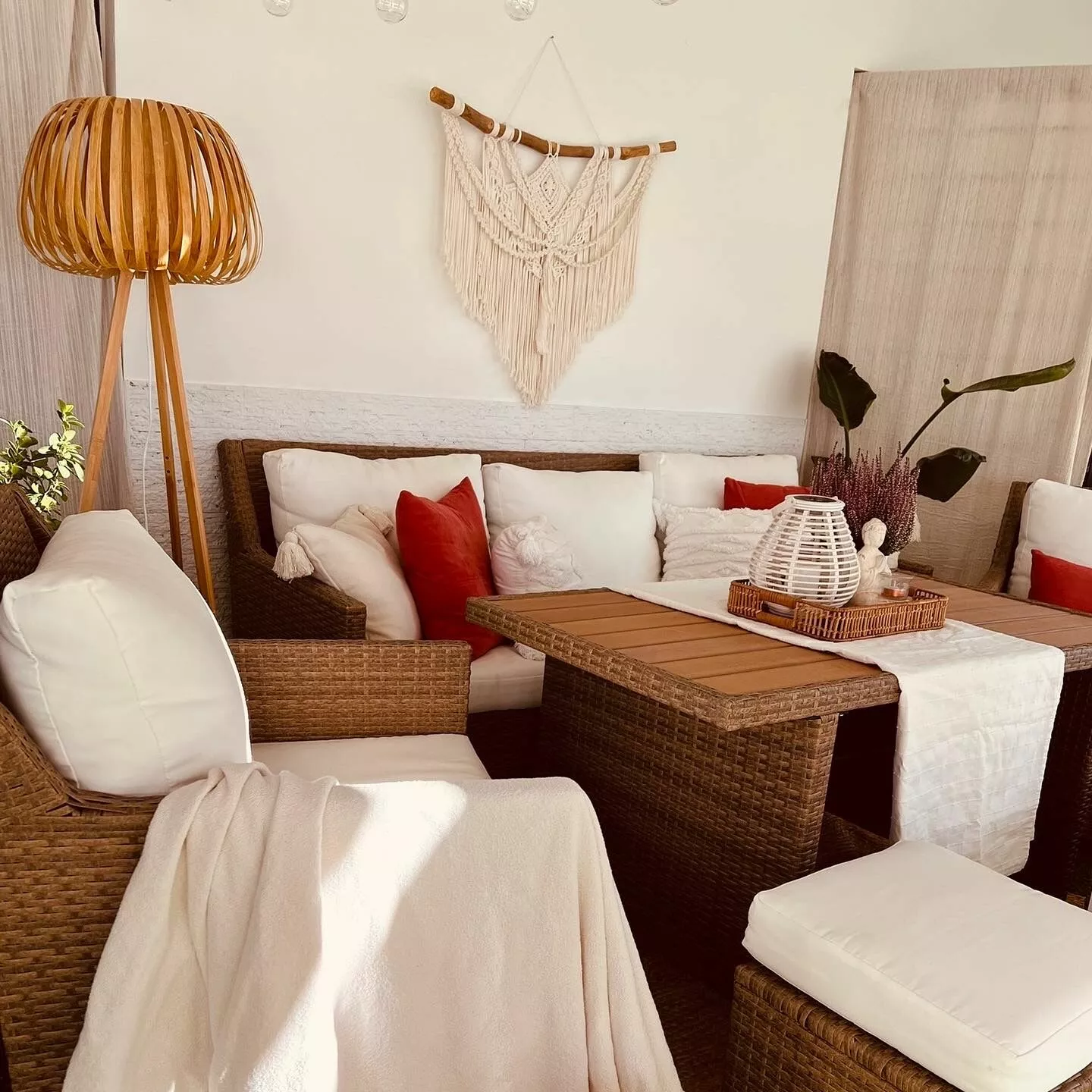 Beliani 8-istuttava Ulkosohvaryhmä Polyrottinki Harmaa VITERBRO - Image 3