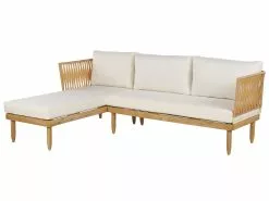 Beliani 4-istuttava Ulkosohvaryhmä Akasiapuu Oikeak. Valkoinen CREMONA -Beliani-myymälä undef src sa picid 834038 type whitesh image