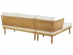 Beliani 4-istuttava Ulkosohvaryhmä Akasiapuu Oikeak. Valkoinen CREMONA -Beliani-myymälä undef src sa picid 834040 type whitesh image