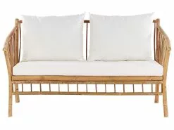 Beliani 4-istuttava Ulkosohvaryhmä Bambu Valkoinen MAGGIORE -Beliani-myymälä undef src sa picid 835821 type whitesh image