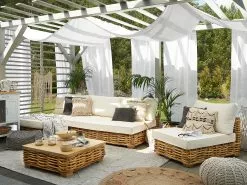 Beliani 4-istuttava Ulkosohvaryhmä Rottinki Oikeak. Luonnonväri VARALLO -Beliani-myymälä undef src sa picid 836615 type color image