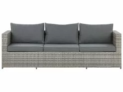 Beliani 5-istuttava Ulkosohvaryhmä Polyrottinki Oikeak. Harmaa SABBIA -Beliani-myymälä undef src sa picid 836741 type whitesh image