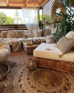 Beliani 4-istuttava Ulkosohvaryhmä Rottinki Oikeak. Luonnonväri VARALLO -Beliani-myymälä undef src sa picid 846863 type whitesh image