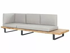 Beliani 5-istuttava Ulkosohvaryhmä Akasiapuu Vaaleanharmaa MYKONOS II -Beliani-myymälä undef src sa picid 848754 type whitesh image