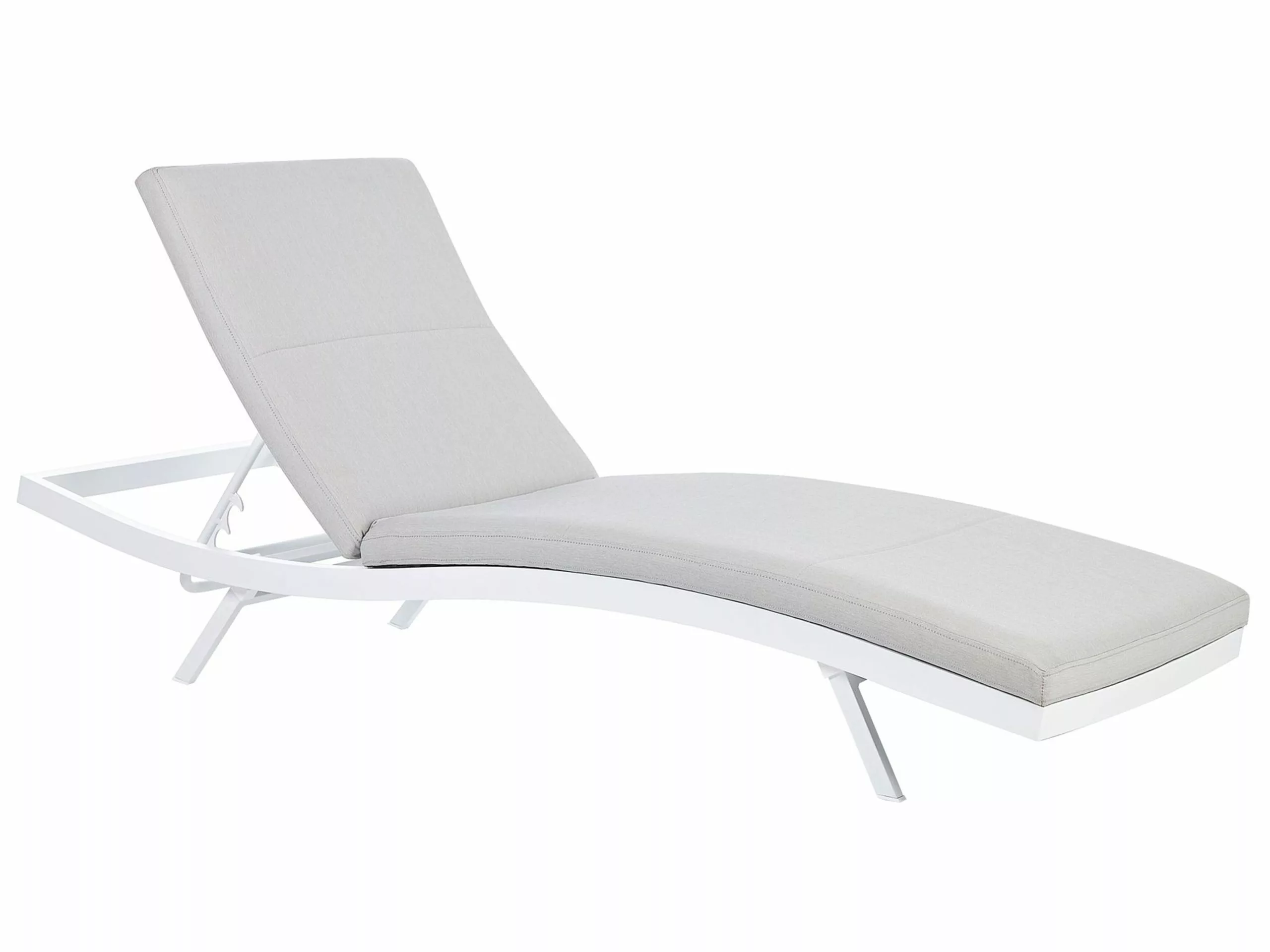 Beliani Aurinkotuoli Alumiini Vaaleanharmaa AMELIA