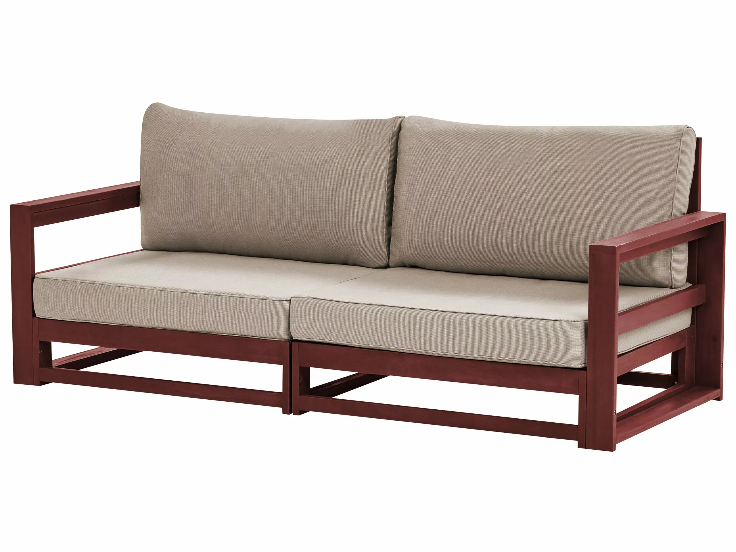 Beliani 2-istuttava Ulkosohva Sertifioitu Akasiapuu Mahonginruskea TIMOR II